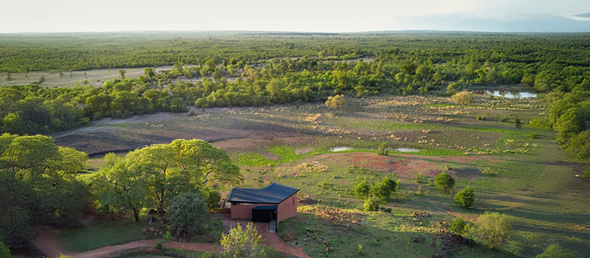 Luxury safari lodge on the plains of South Luangwa National Park in Zambia