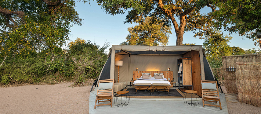 Kokoko Camp Tent Front Exterior With Open Cover