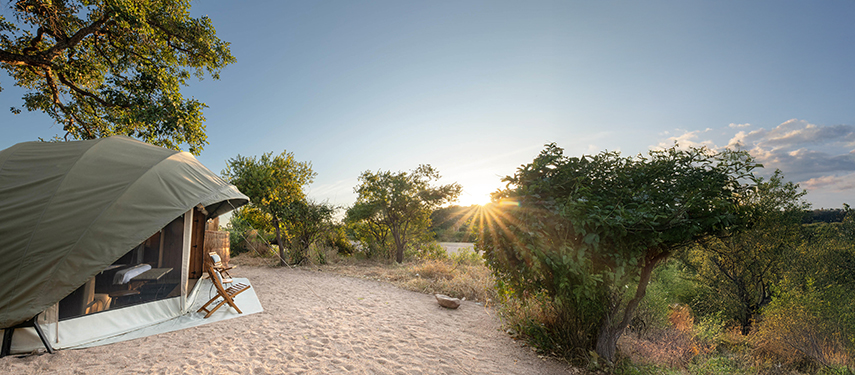 Kokoko Semi Closed Tent Exterior At Dawn
