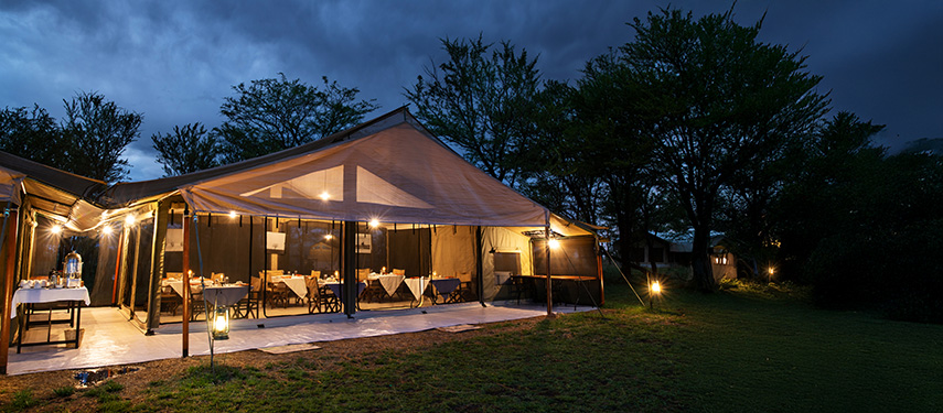 Nightfall at Serengeti Ndutu Kati Kati Tented Camp