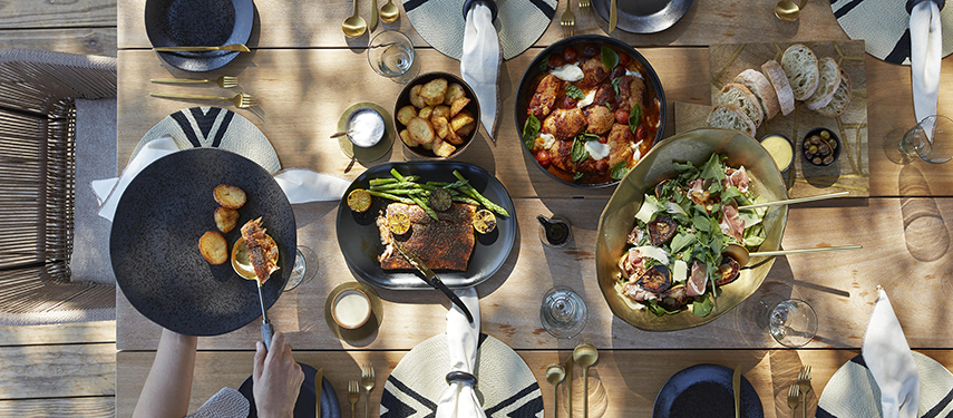 Delicious lunch spread on safari in Zimbabwe