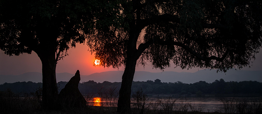 Sunset over the Zambezi River
