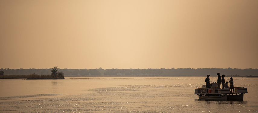 Sundowners on the Zambezi River, Zimbabwe