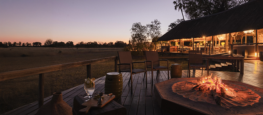 Chitabe Lediba Camp at sunset