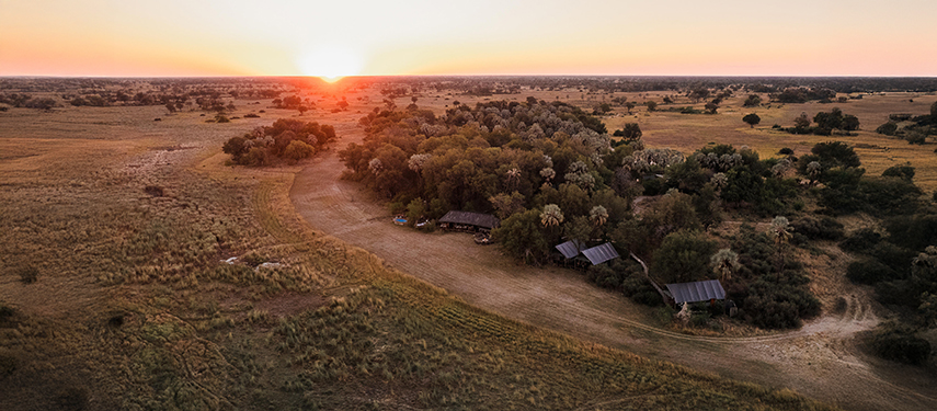 Aerial view of Chitabe Lediba Camp