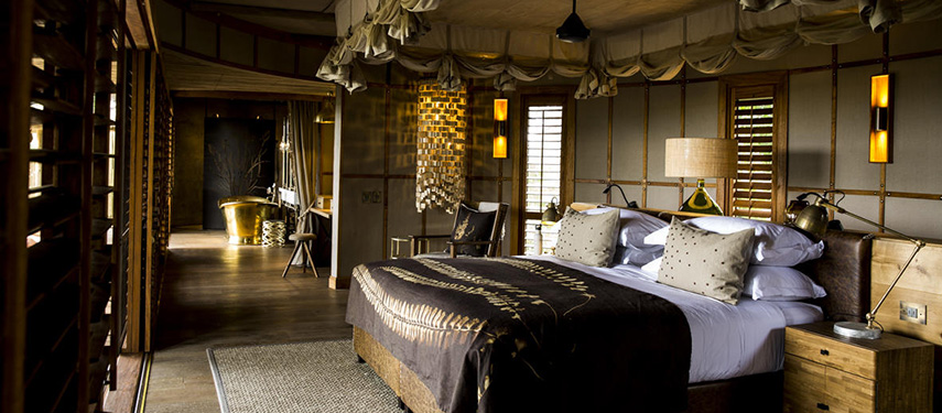 Luxurious private suite at Little Mombo Camp, Moremi Game Reserve Botswana