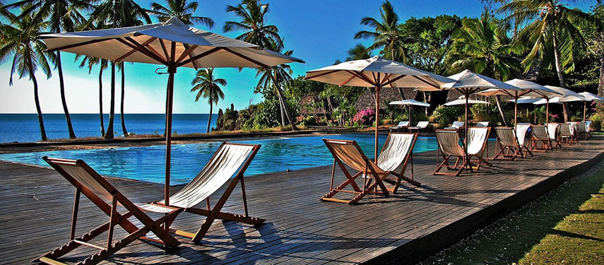 Anjajavy le Lodge poolside in Madagascar
