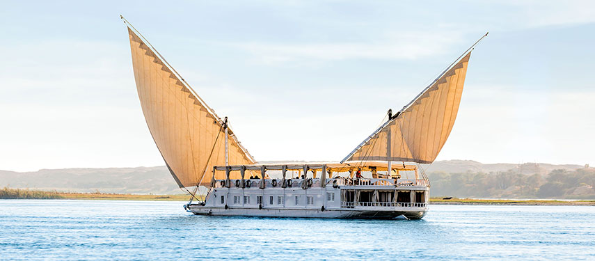 Sail along the Nile on the luxurious MS Mandalla Dahabiya