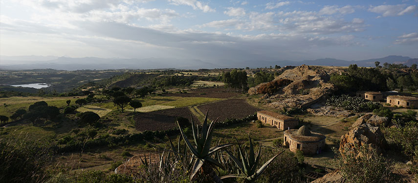 Gheralta Lodge in the heart of Tigrai in northern Ethiopia with views to the Gheralta mountains
