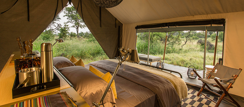 An authentic bush experience at Gomoti Plains Camp