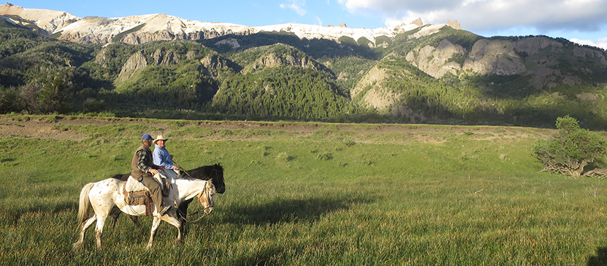Horse riding on the plains of Argentina