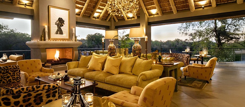 Luxury Safari Lodge Living Room Open Plan Design View Masiya's Camp Kruger National Park