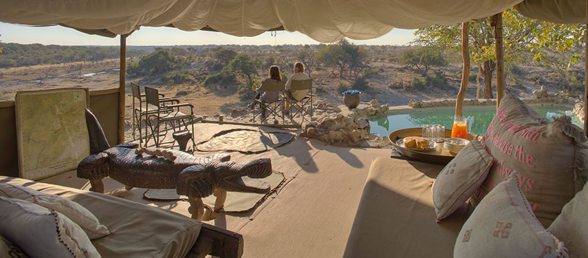 Relaxation with views over the Makgadikgadi at Meno a Kwena