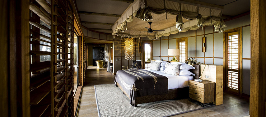 Find elegantly designed rooms and interiors at Mombo Camp Botswana