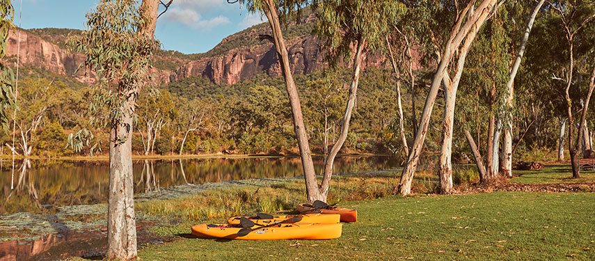 Activities at Mt Mulligan Lodge include kayaks and barramundi fishing