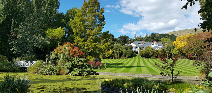 Otahuna gardens are of National significance by the New Zealand Garden Trust. The 125-year old grounds were built under the direction of A. E. Lowe who trained at Kew Gardens, London.