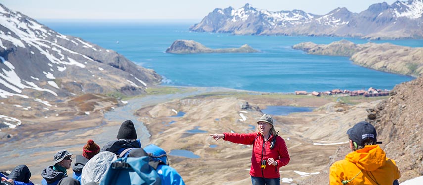 Tourists retracing Ernest Shackleton's infamous Walk in South Georgia