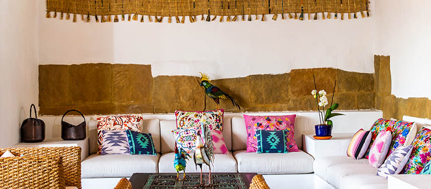 Decor in the villa, Yahri situated in Barichara, Colombia