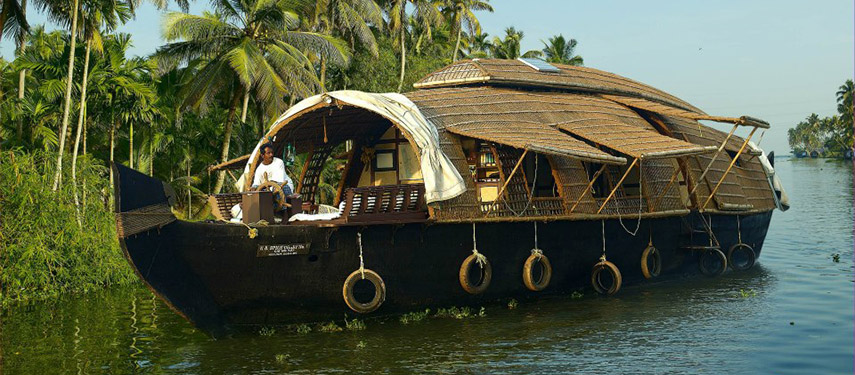 Explore the tranquil waters of Kerala onboard Earth Houseboat