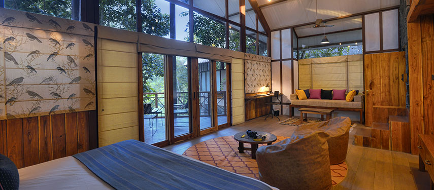 A forest experience where night game drives in search of tigers awaits at Pench Tree Lodge