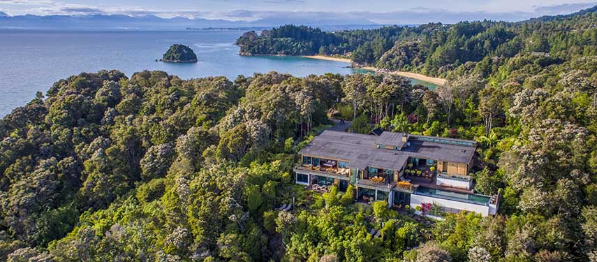 An exclusive, intimate luxury lodge, retreat and wellness spa at the Abel Tasman National Park.