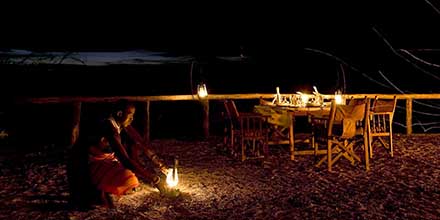 Burunge Tented Lodge campfire