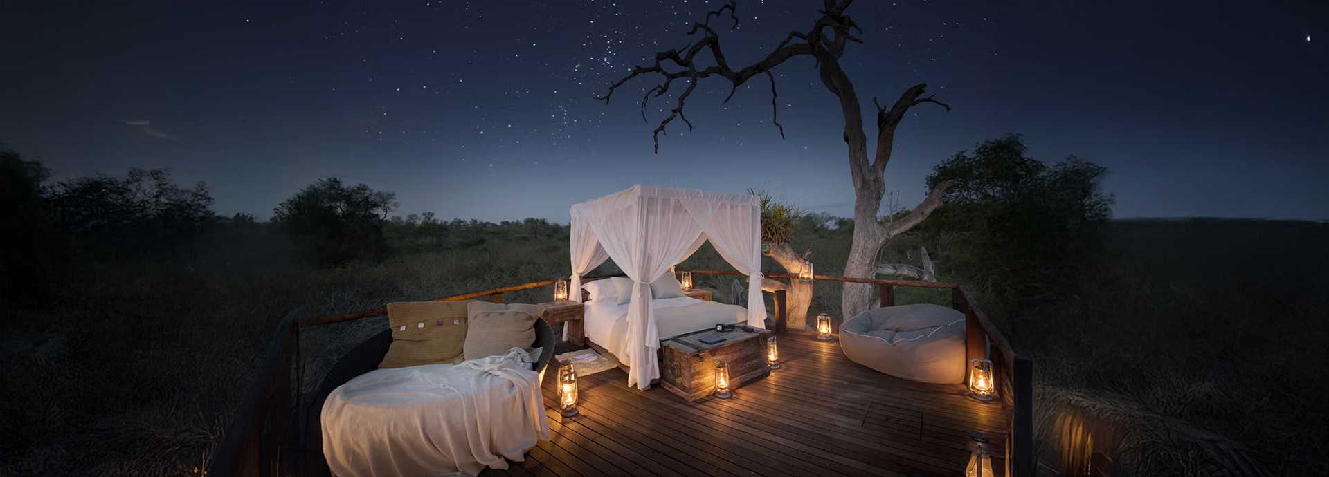 Jao Camp luxury safari starbed