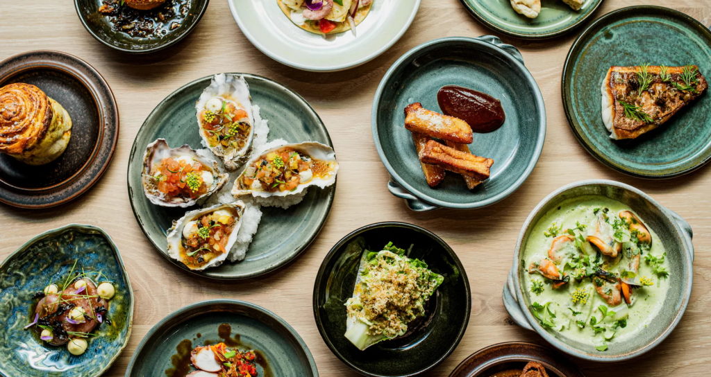 A selection of seafood dishes at Galjoen restaurant, South Africa