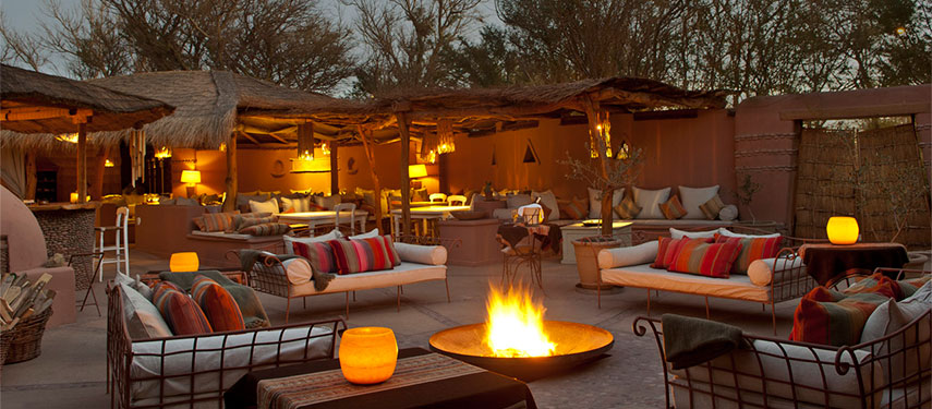 Awasi Atacama dining room is cosy and inviting after a day exploring Chile's Atacama