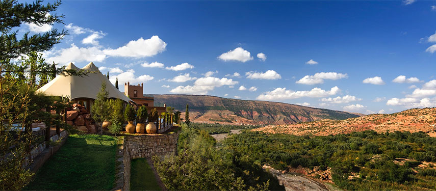Sir Richard Branson's Kasbah Tamadot sits in Morocco's Atlas Mountains