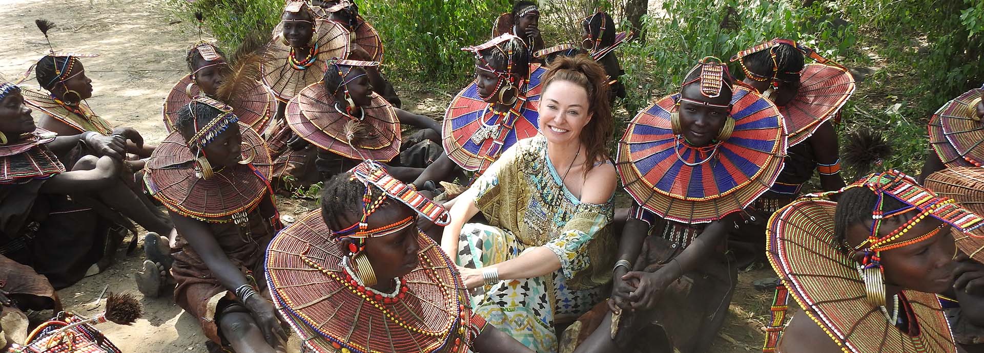 Camilla Franks in Kenya on a safari arranged by The Classic Safari Company