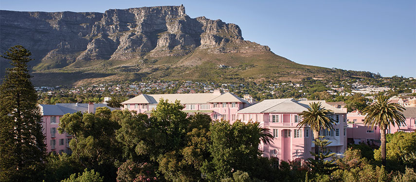 Belmond Mount Nelson is set below Table Mountain in Cape Town, South Africa