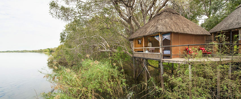 Chundukwa Safari Lodge on the banks of the Zambezi. A great choice for affordable safaris