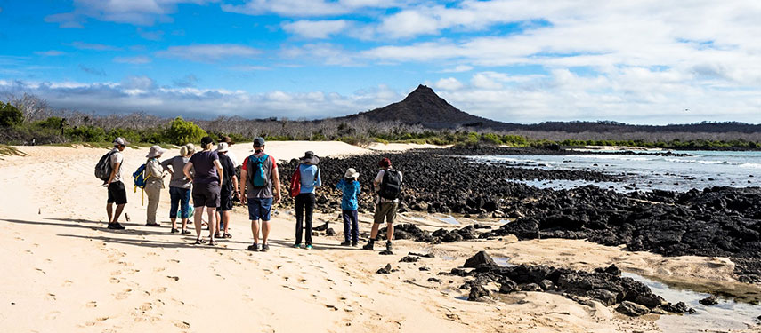 Beach excursion while on a luxury cruise in the Galápagos