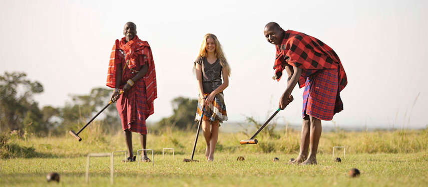 Play a round of croquet with local Maasai at Elephant Pepper Camp in Kenya