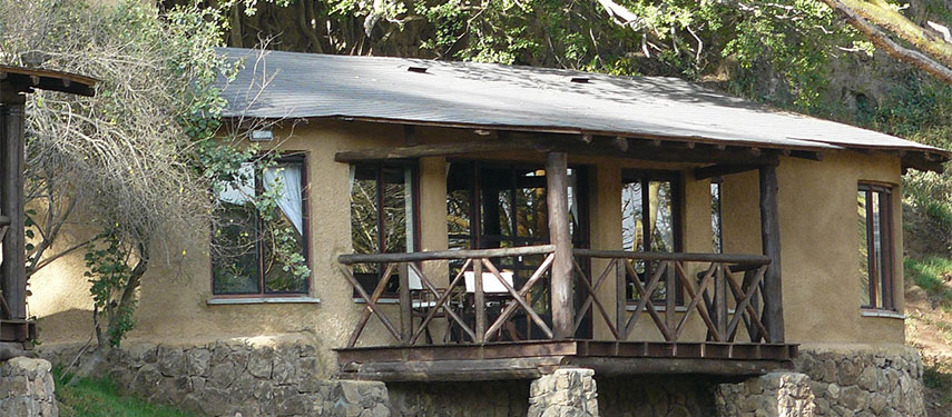 An exterior view of one of the private chalets at Emakoko on the border of Nairobi National Park.