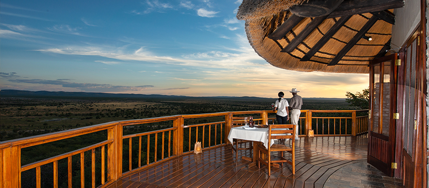 Look out for rhino and more wildlife in the reserve at Etosha Mountain Lodge