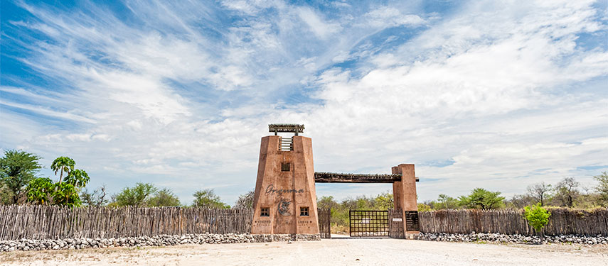 A fitting entrance for Oguma Fort inspired by a Moroccan style fort with its raw walls