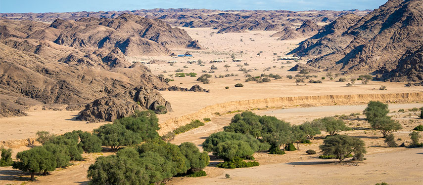 Views for miles of the national park at Hoanib Skeleton Coast