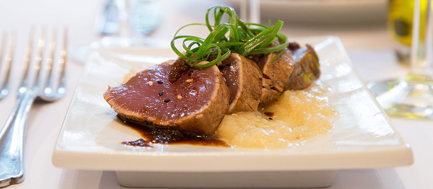 Premier gourmet cuisine of beef served at Hotel B, Peru