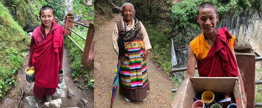 Monks in the Paro Valley of Bhutan