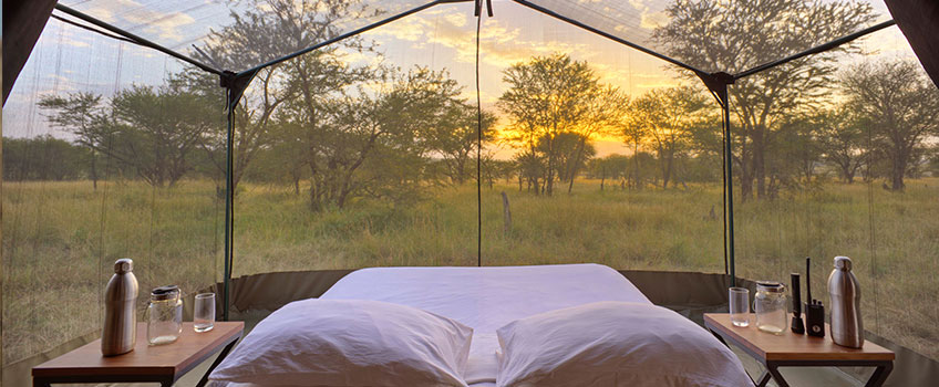 A mobile camp in the Serengeti