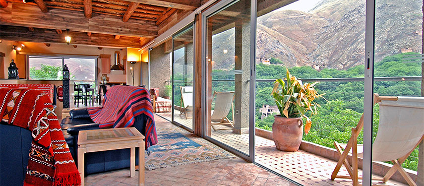 Look at to the Atlas Mountains as Kasbah du Toubkal