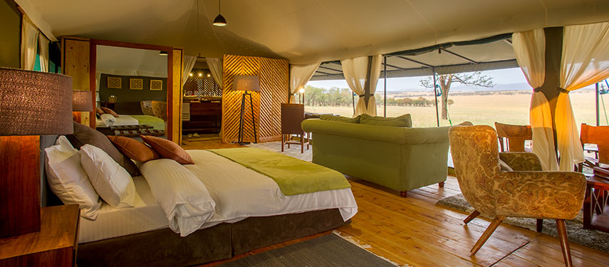 Luxury tented safari camp in the Serengeti
