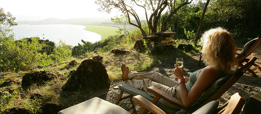 Enjoy the views over Lake Naivasha while staying at Loldia House