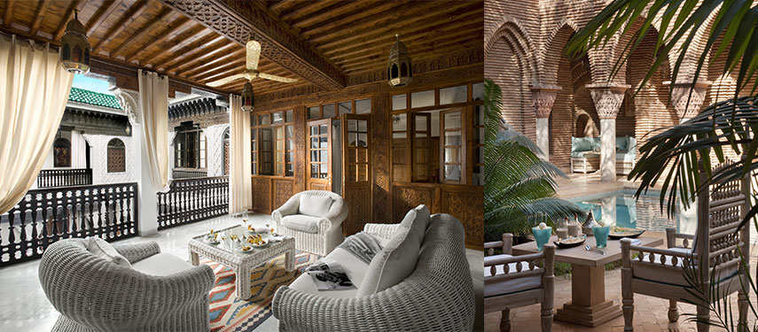Enjoy a mint tea in the sitting room at La Sultana Marrakech, right in the heart of the old medina