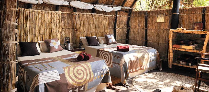 Wild adventure accommodated beneath leadwood trees at Tafika Camp