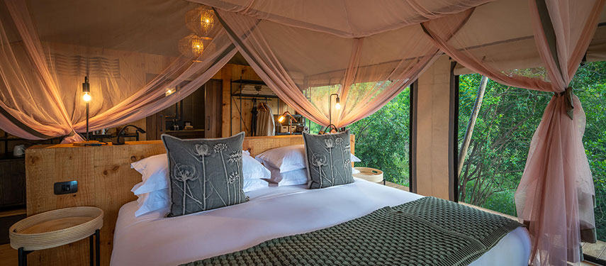 Sumptuous double suite at Magashi Camp, Rwanda