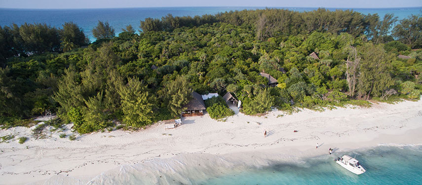 Mnemba Island Lodge is on an exclusive island just 4.5 kilometres off Zanzibar