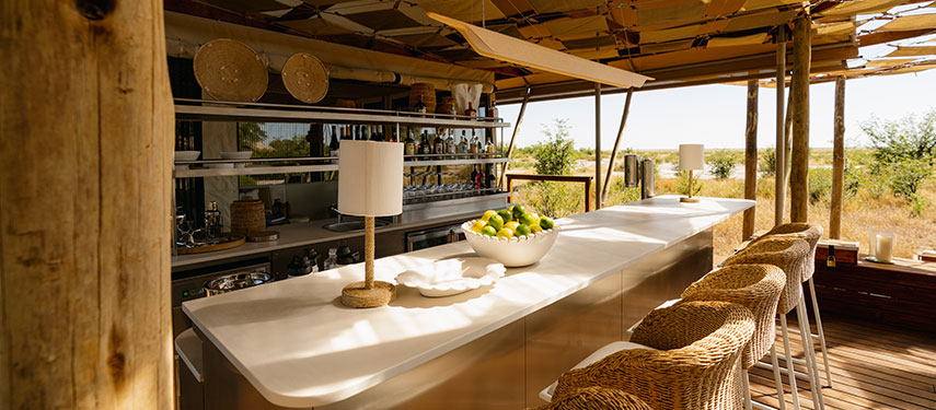 Mokete Safari Camp breakfast bar, Botswana